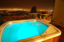 Jacuzzi with skyline